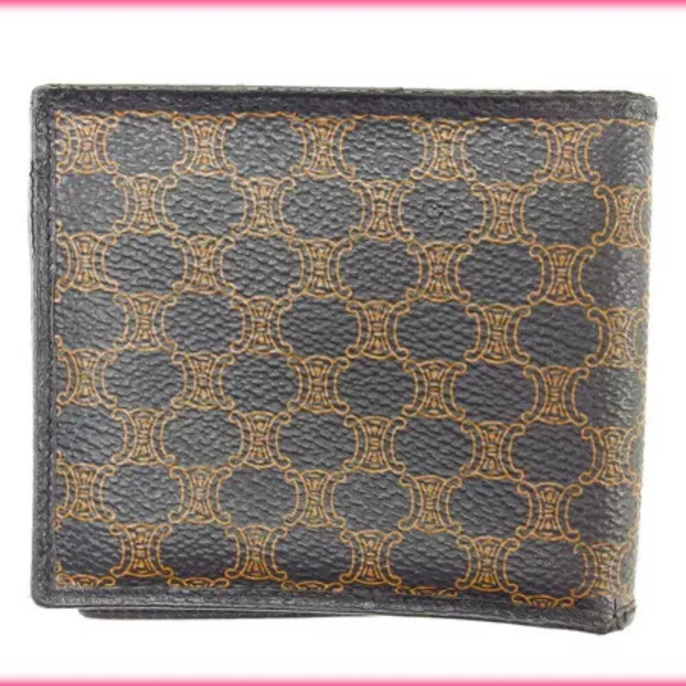 Celine Wallet Purse Bifold Black Brown Woman Authentic Used - Picture 2 of 7